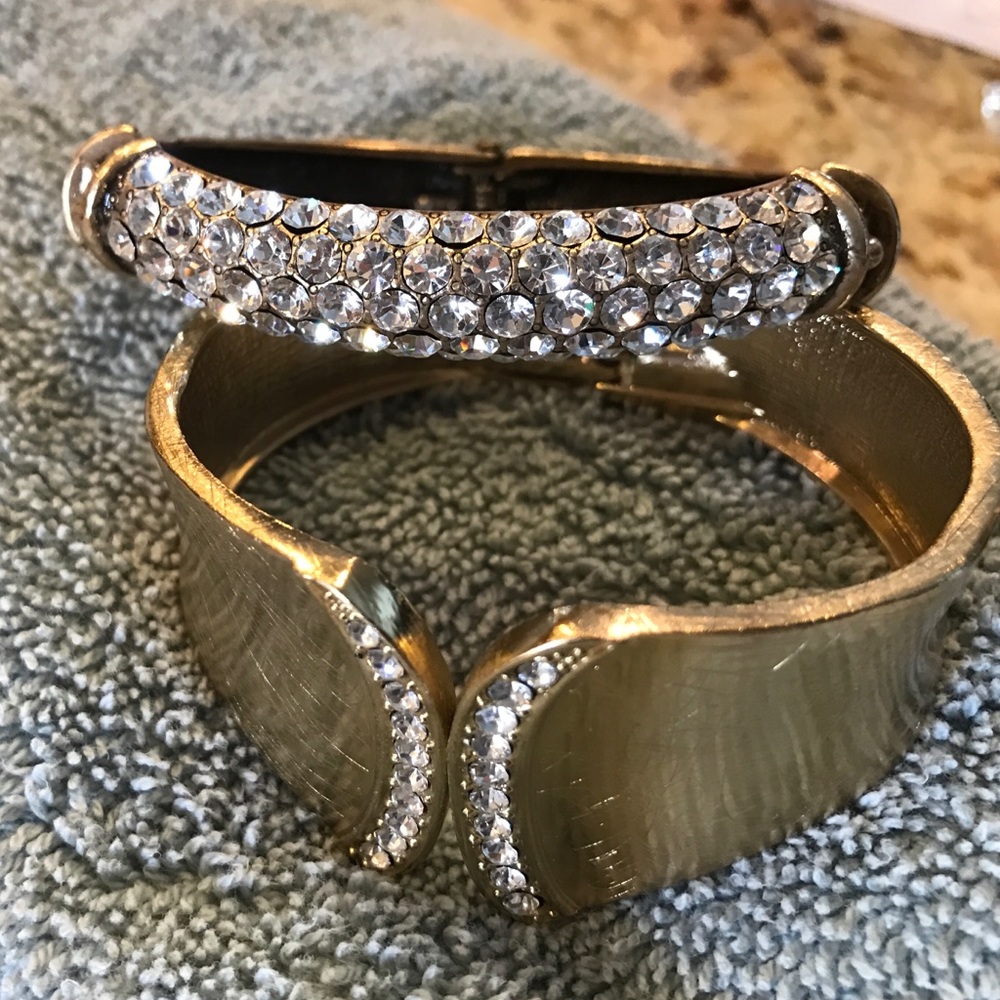 2 costume gold bling bracelets New