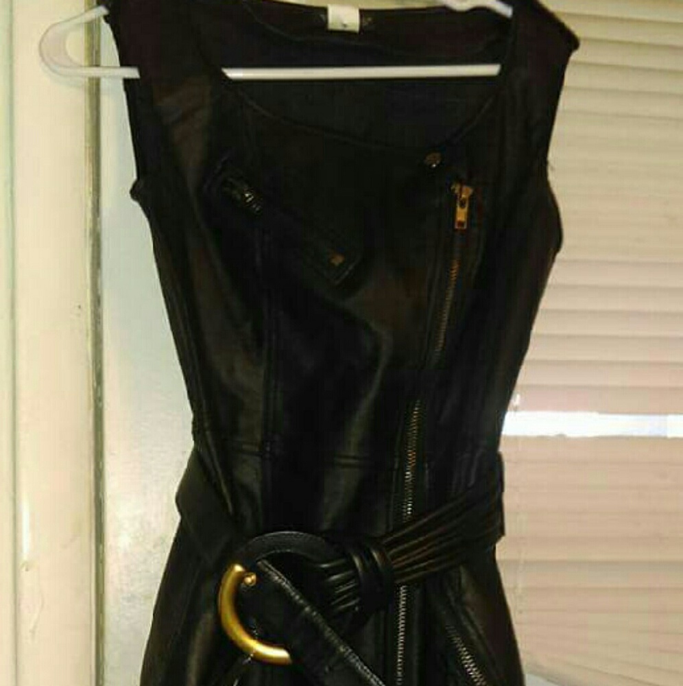 Faux leather dress