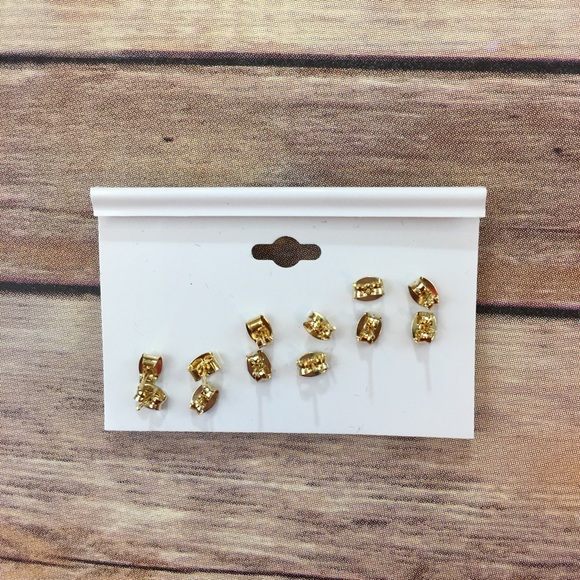 ❗️1-DAY SALE❗️6 pcs Earrings Set in Black and Gold - Picture 2 of 3
