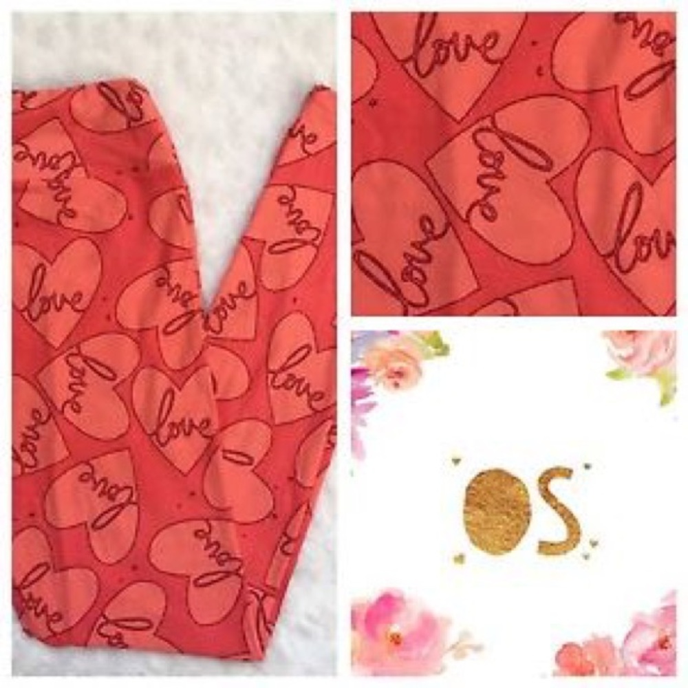 LulaRoe Valentines Day OS Leggings