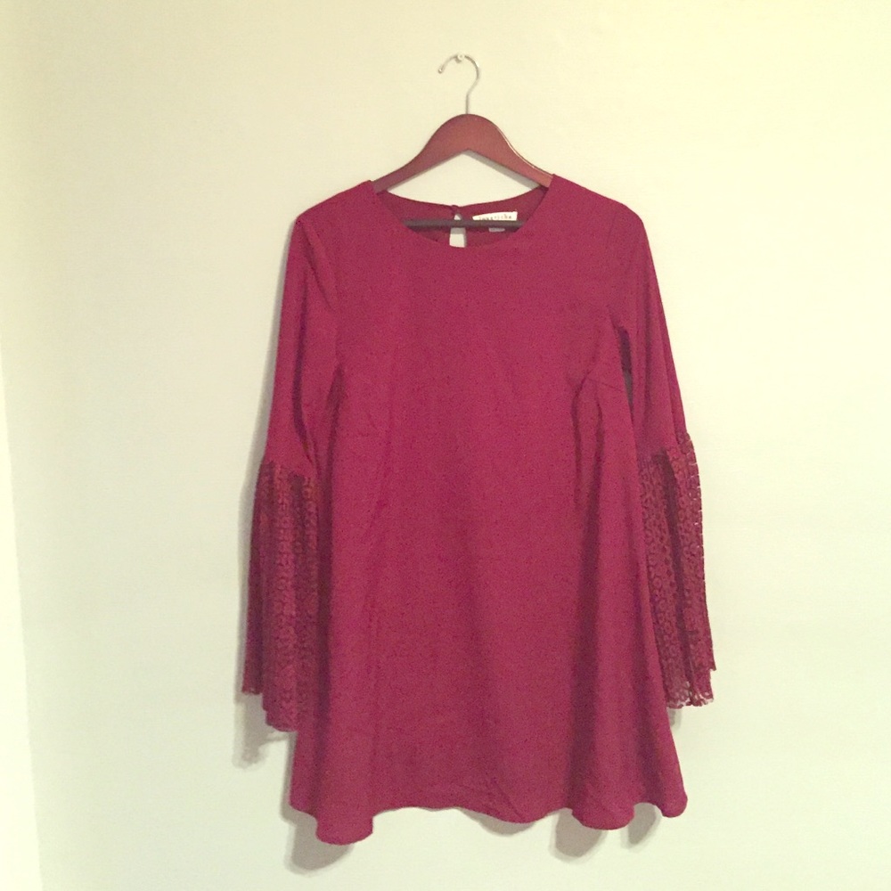 Maroon/Burgundy LOVERICHE Dress. Size L.