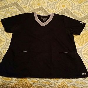 Greys Anatomy black scrub top, size 2XL, EUC