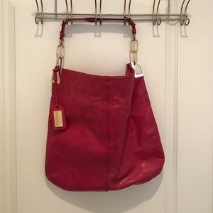 Badgley Mischka pink fuschia tote