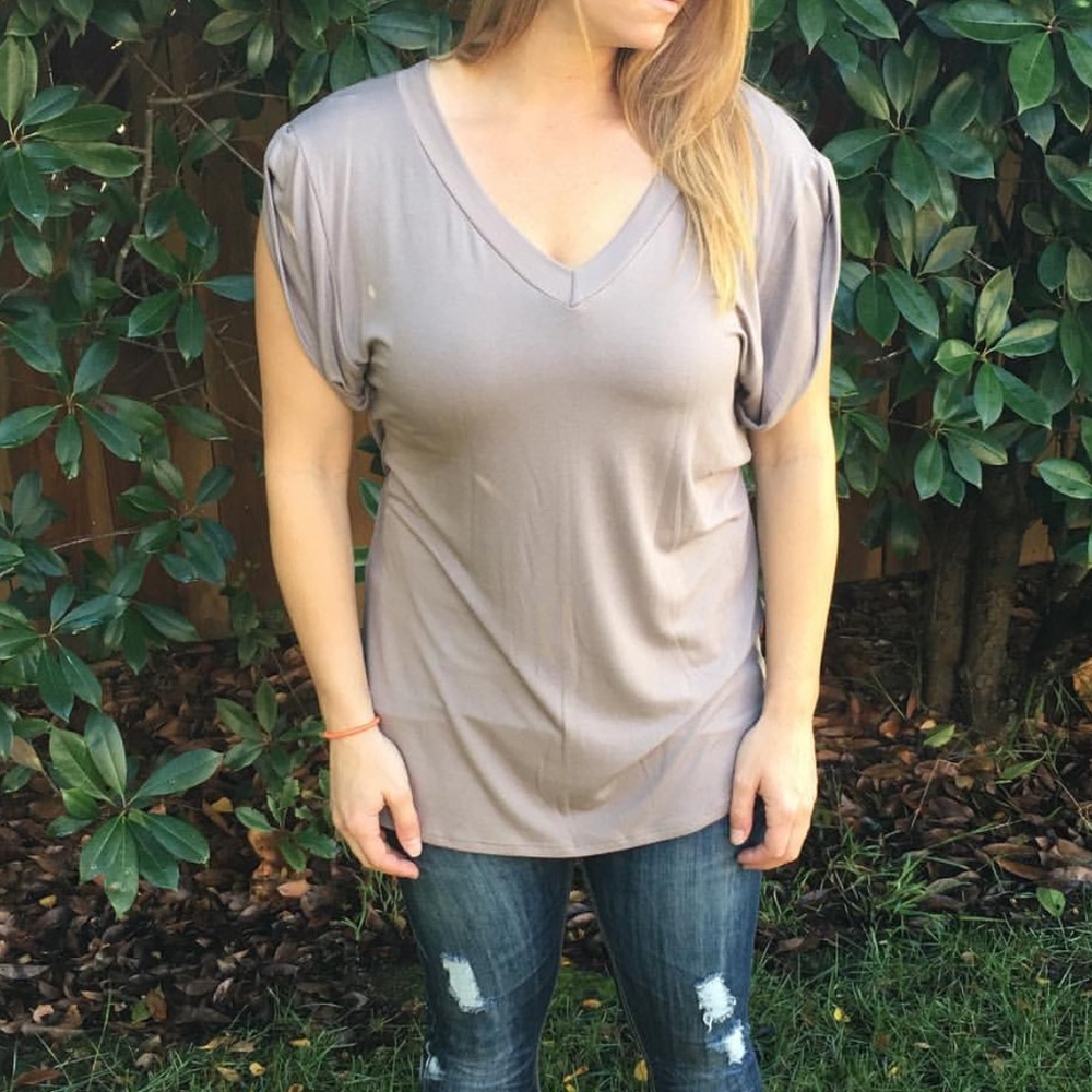 Our Taupe Top! Amazingly soft!