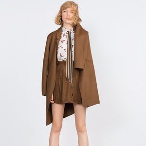 Zara red bird print shirt