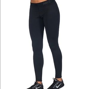WOMENS NIKE PRO LEGGINGS (BLACK)