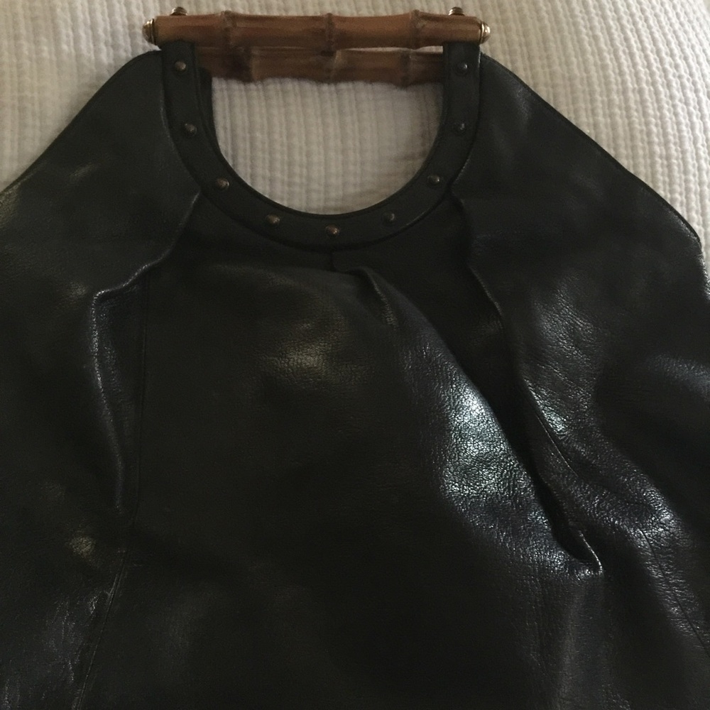 Authentic Gucci "bamboo" leather bag