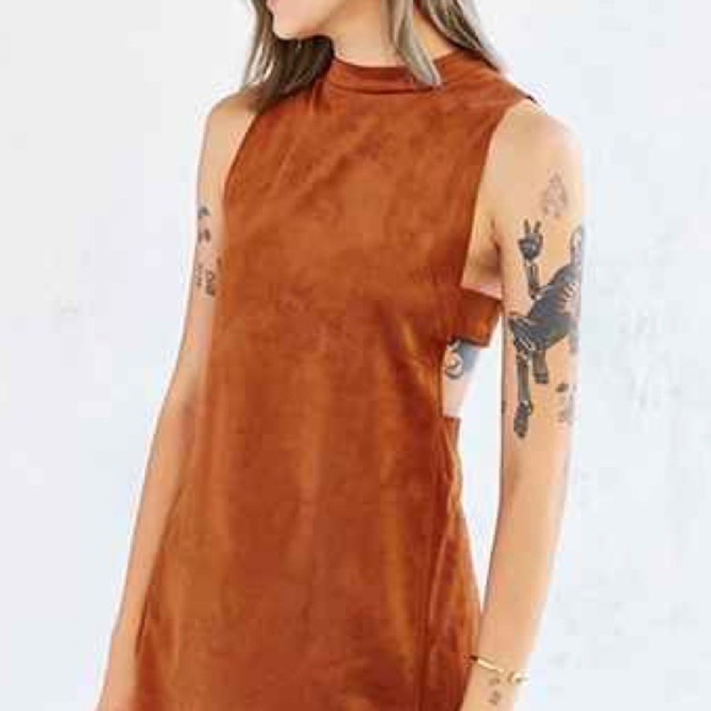 Urban outfitters suede dress with cutouts