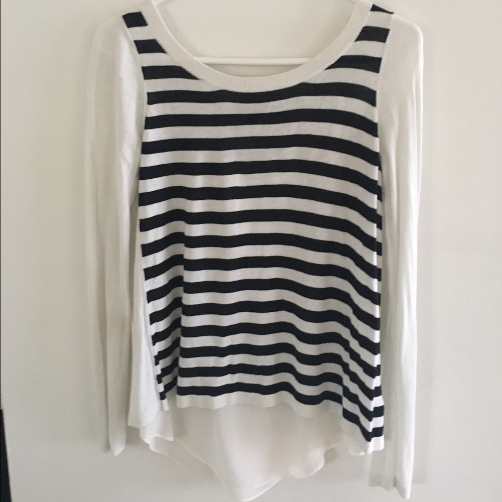 Express black sweater with sheer lining