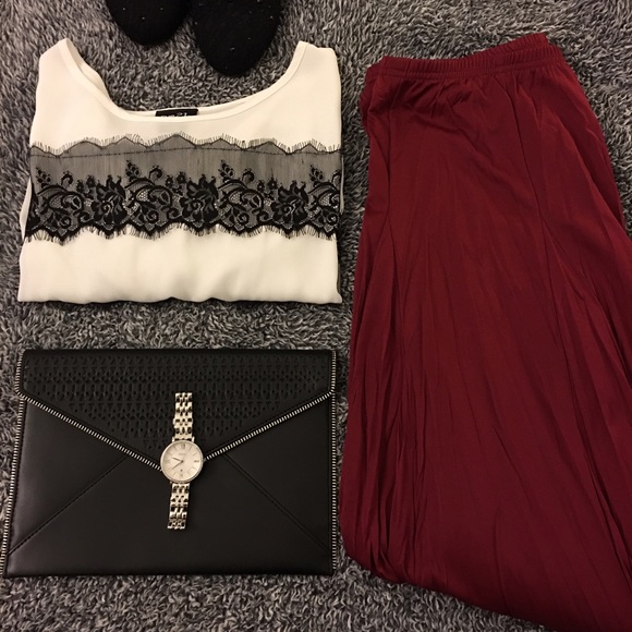 Christopher & Banks Dresses & Skirts - Red/Maroon skirt - like new!