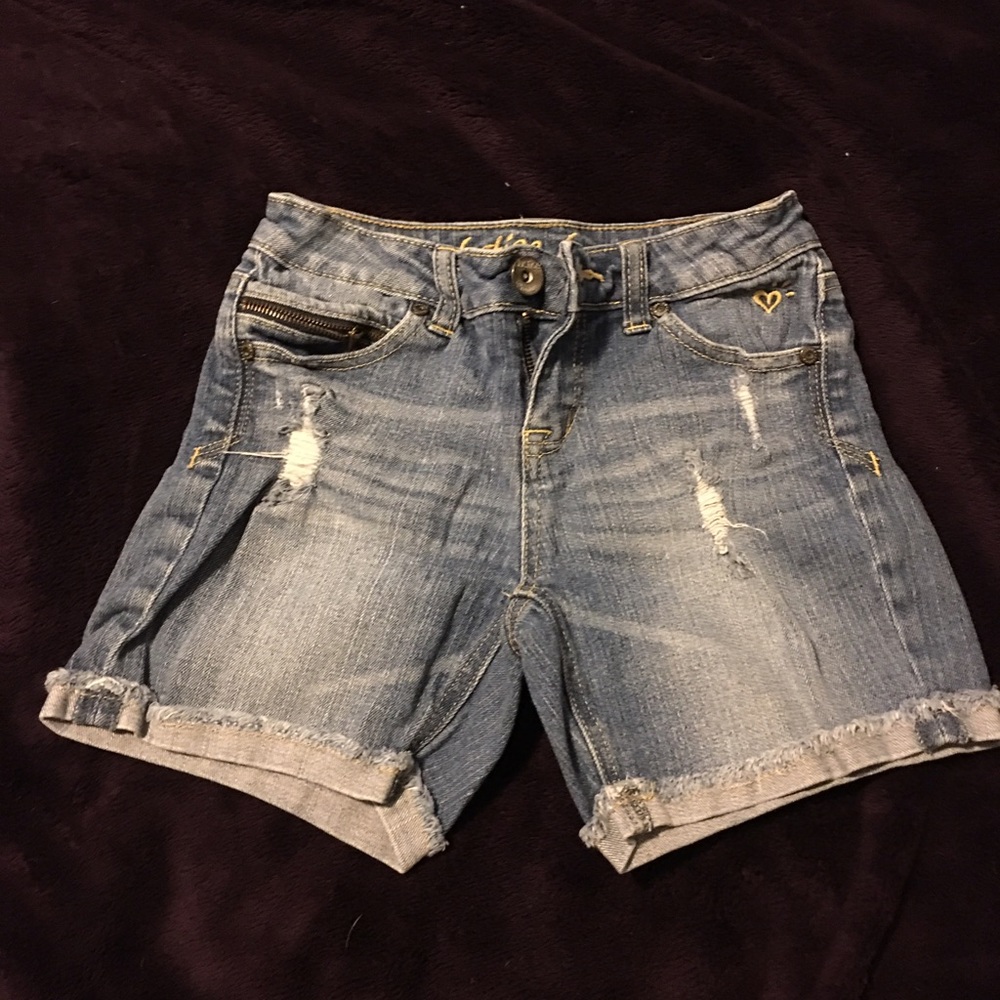 Blue jean shorts