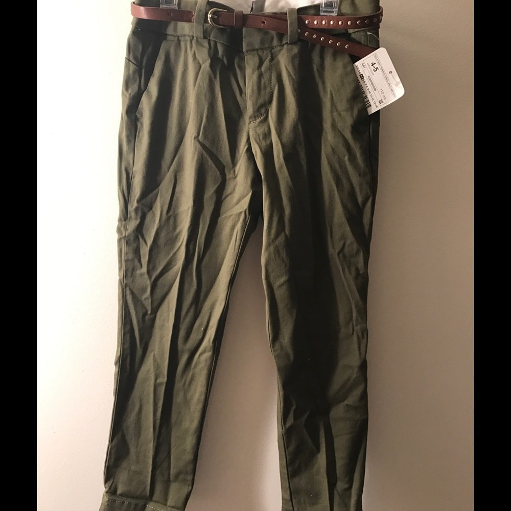 ZARA Girls olive green pants