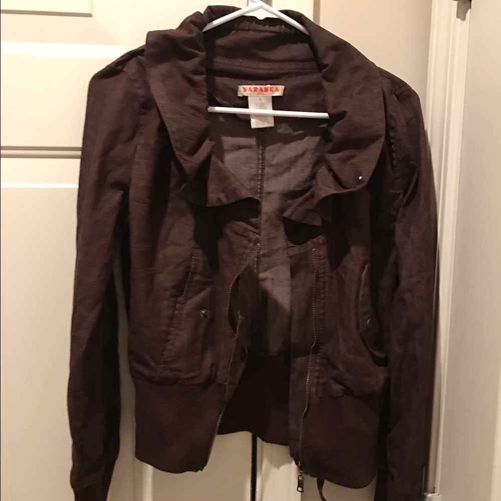 Brown full zip jacket