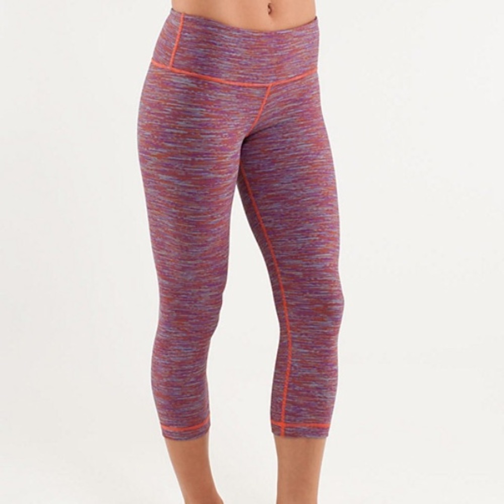 Lululemon Wunder Under Crop Sz 6 March WAFS
