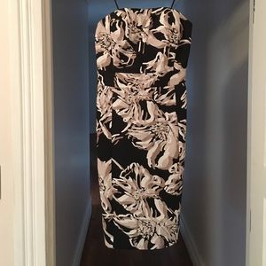 Strapless Linen Summer Cocktail Dress