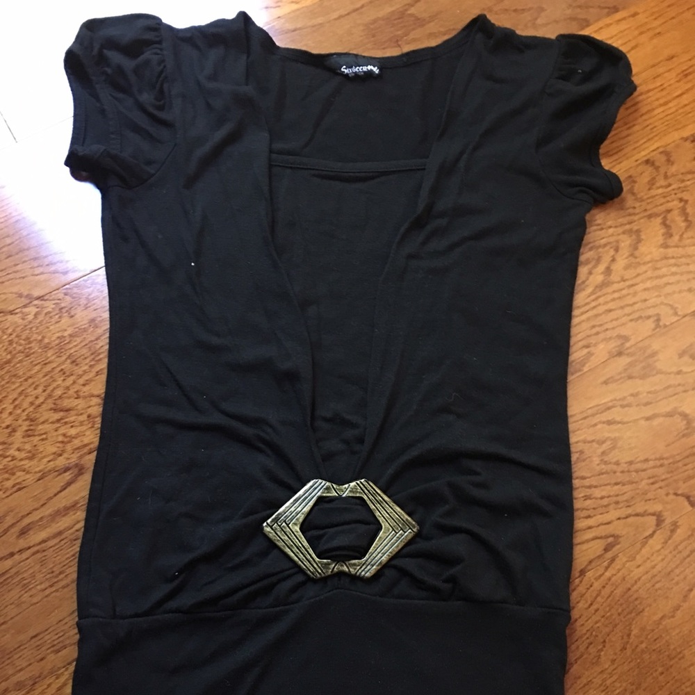 Black long shirt/dress. Size sm-med