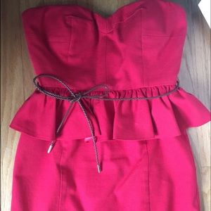 Red Peplum Dress