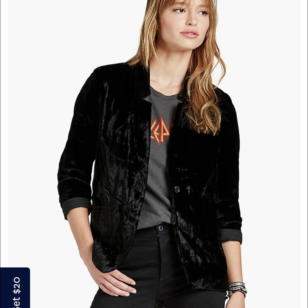 VELVET black lucky brand blazer sz S