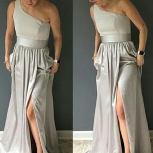 Sterling Silver One Shoulder Vera Wang Dress