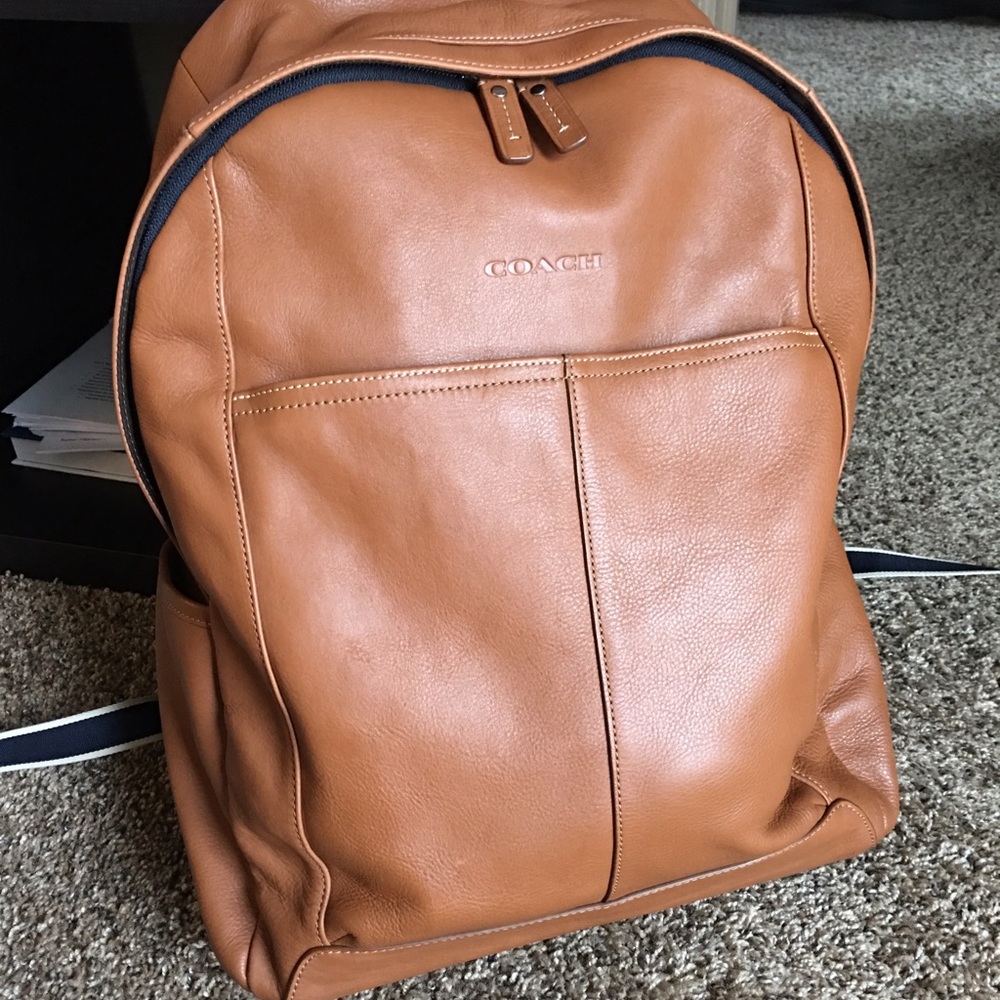 Coach Saddle Leather Backpack