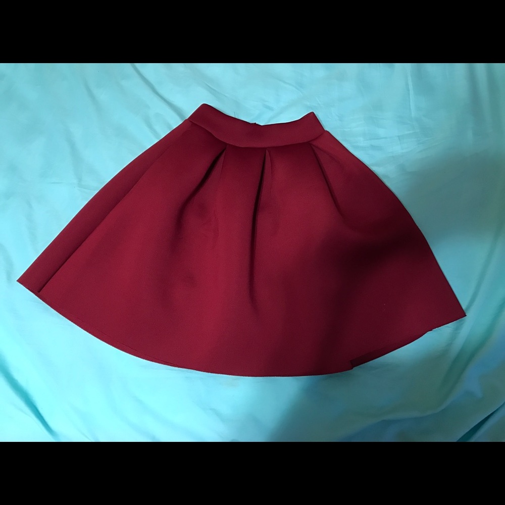 High waisted flair skirt
