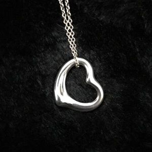 Tiffany and Co. Open Heart pendant necklace