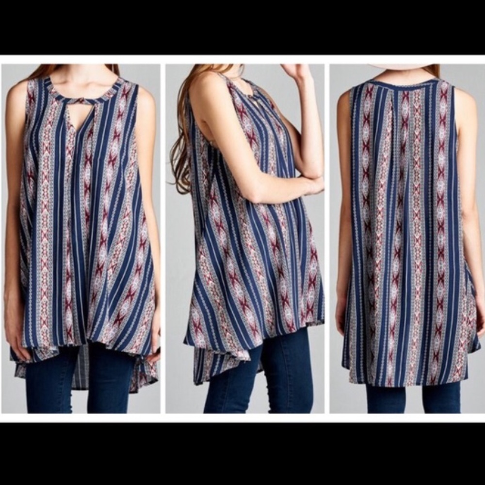 Tribal patterned tunic