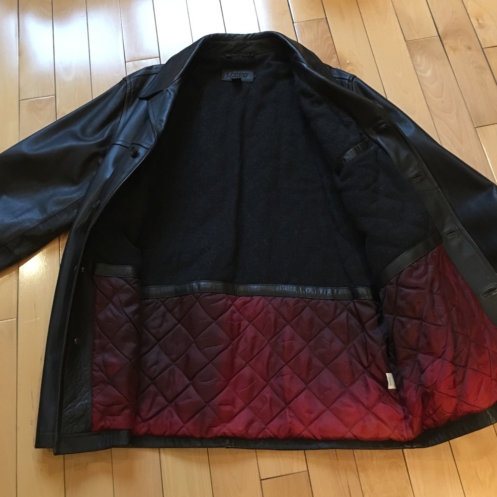 Brand-new J.Crew men's leather jacket - Picture 3 of 4