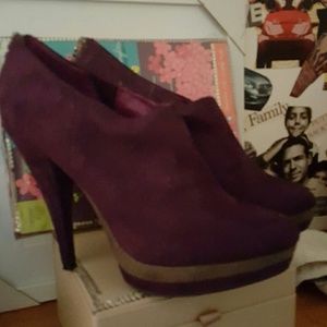 Purple Suede booties