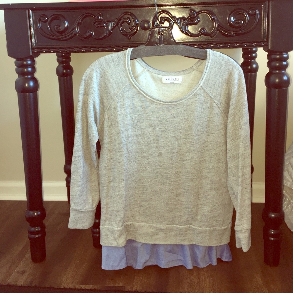 Graham & Spencer layered sweater quarter sleeve