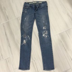 Bullhead super skinny destroyed jeans