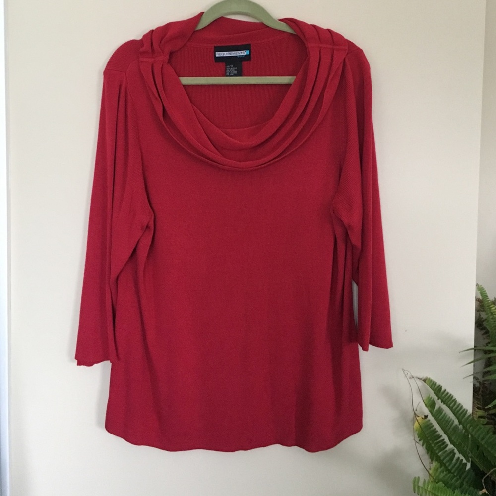 Red Cowl Neck Sweater