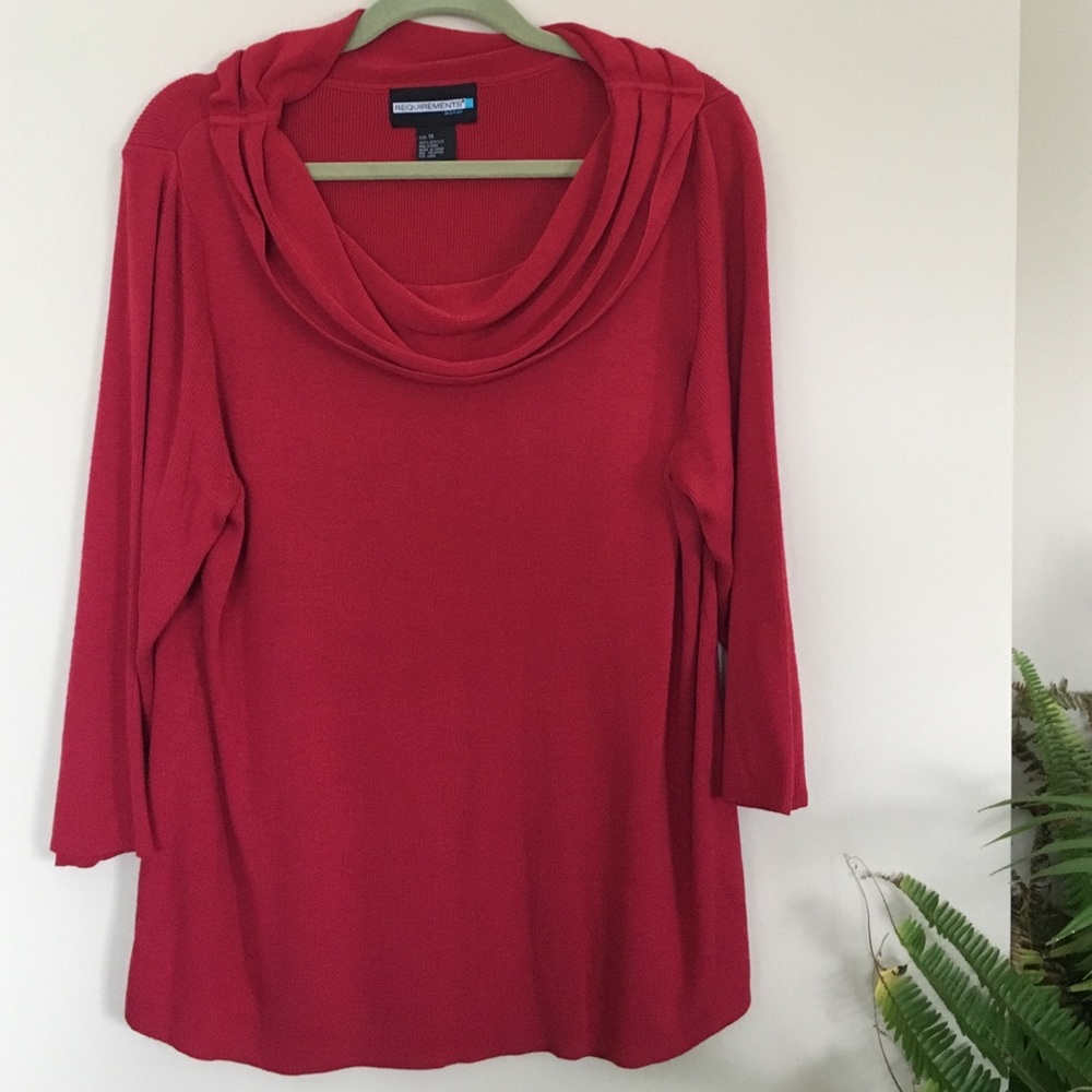 Red Cowl Neck Sweater - Picture 4 of 4