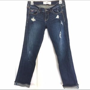 Lightly Distressed Hollister Skinny Ankle Jeans