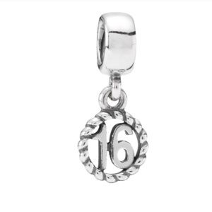 Sweet Sixteen dangle Pandora Charm