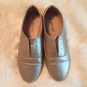 🆕 Metallic gold oxfords