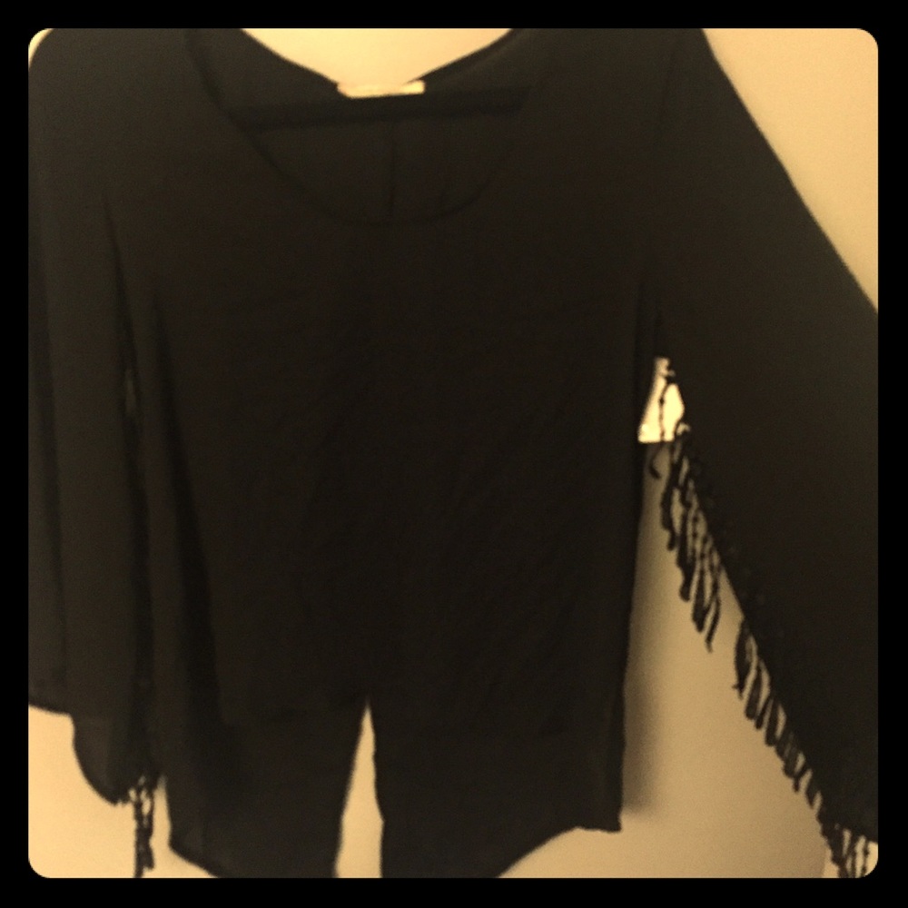 Black tassel shirt