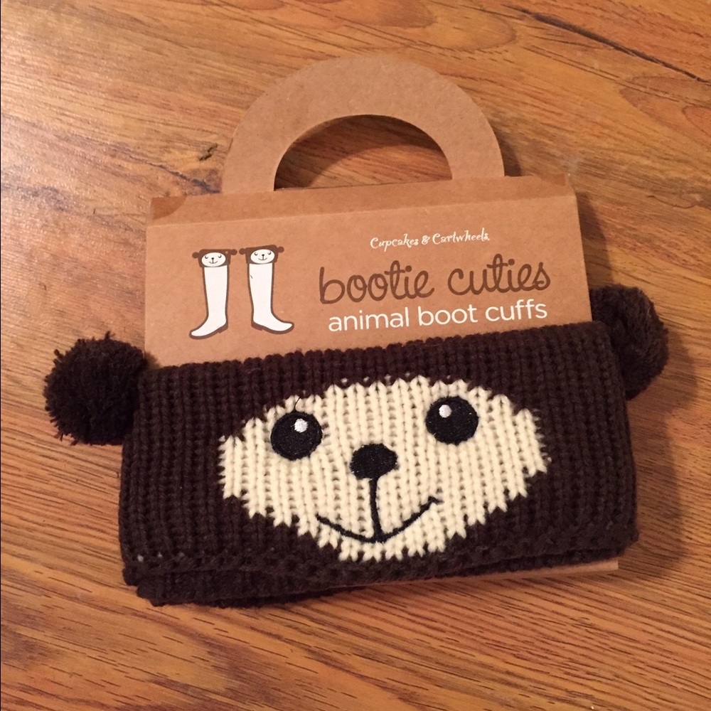 NWT Women's or Youth Boot cuffs. Monkeys!