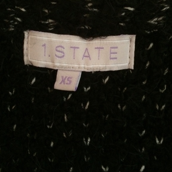 1.State Textured Black White Spec Demi Blazer - Picture 2 of 4