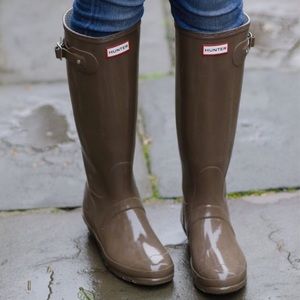 RARE Hunter Brown Tall Rain Boots
