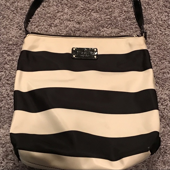 kate spade Handbags - Kate Spade crossbody black and white stripe