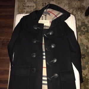 Burberry Brit Women's Wool Black Toggle Coat