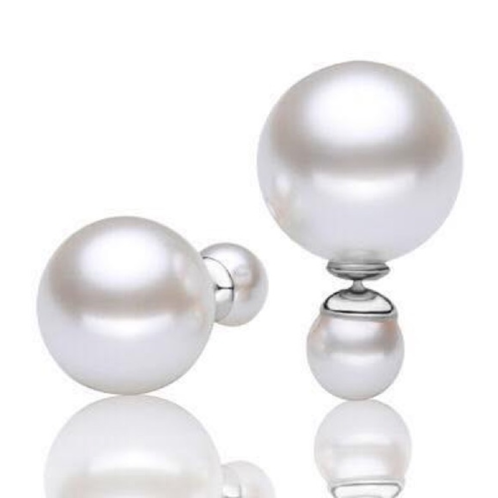 Double Pearl Earrings (New/Unworn)