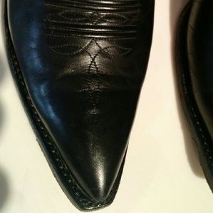 Mens Tony Lama Black Boots Size 8.5