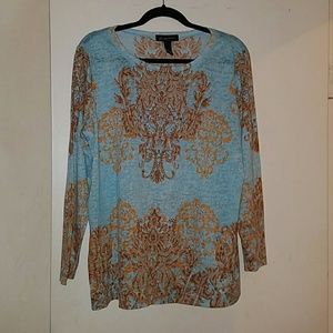 INC INTERNATIONAL CONCEPTS multicolor t-shirt