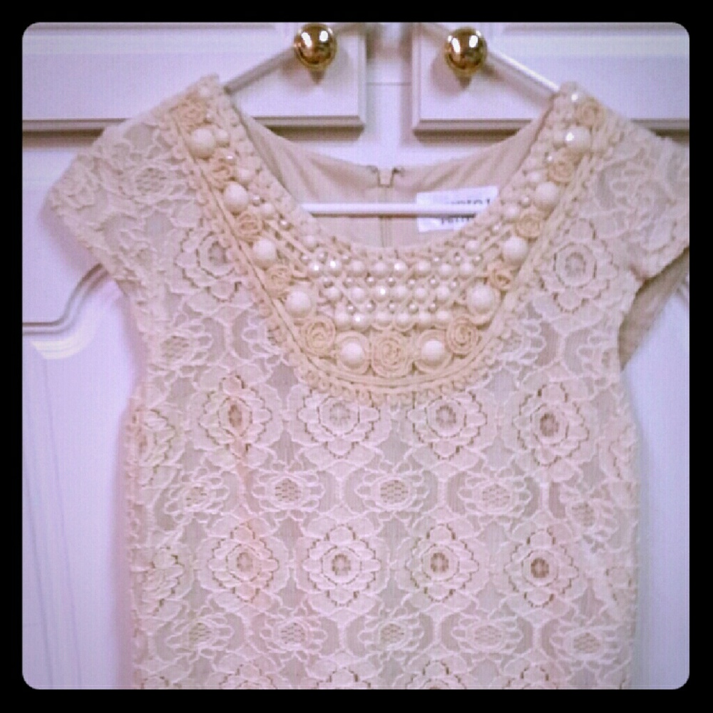 Ivory dress, size 4 petite