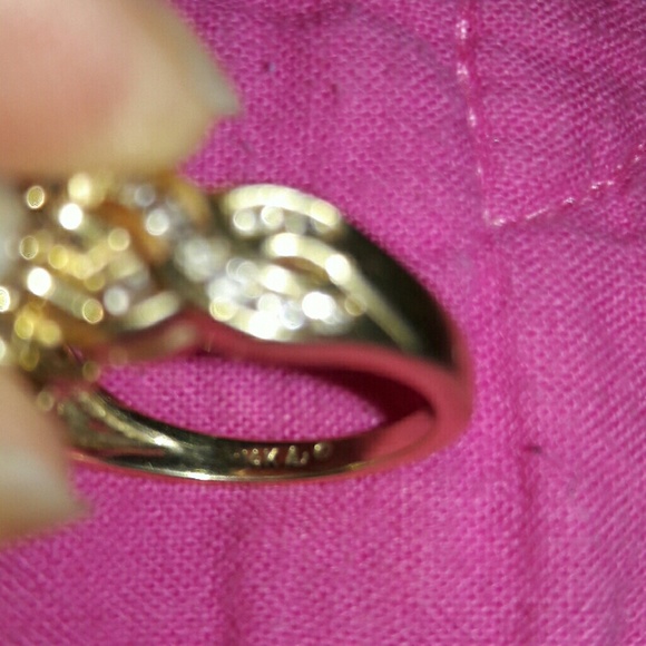 Pearl 14k solid gold diamond sz 7 ring EUC gift - Picture 4 of 8