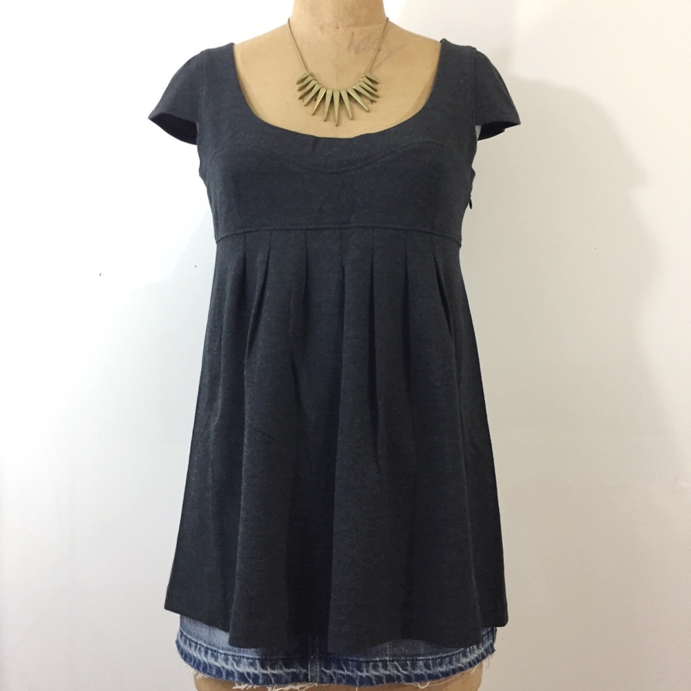 Cynthia Steffe Charcoal Ponte Tunic
