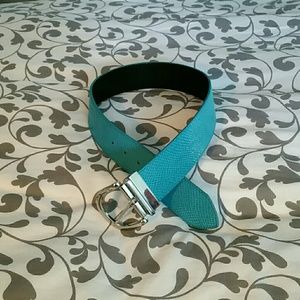 WHBM beautiful Jade green belt with silver clasp