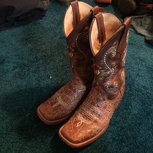 Men's ferrini square toe, size 9D only worn twice!